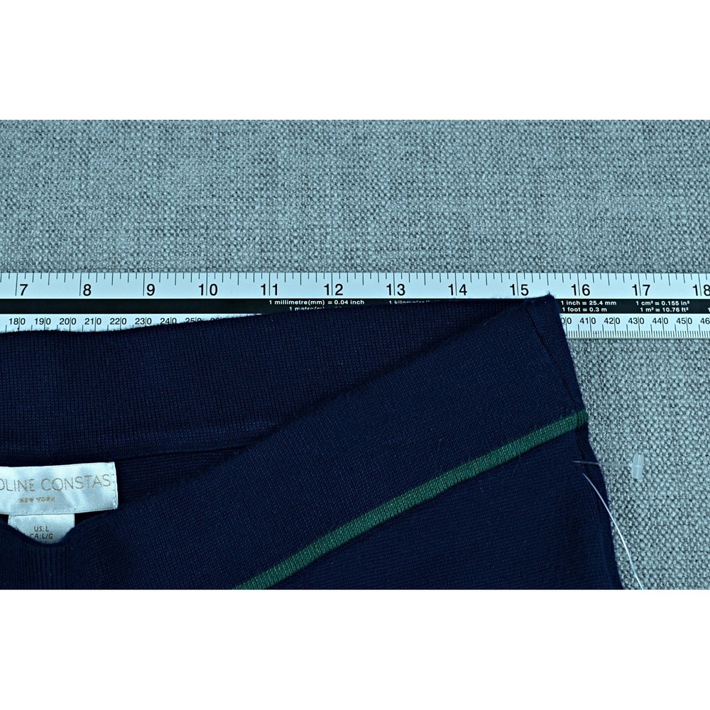 Caroline Constas Pant's Women L Navy Blue Wide-Leg Pull On NEW - Picture 4 of 10